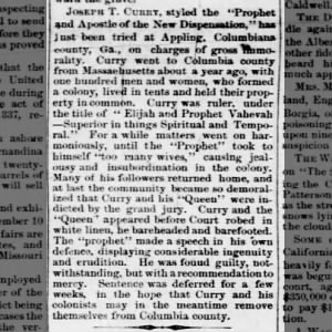 Joseph T Curry - Prophet and Apostle - 1873